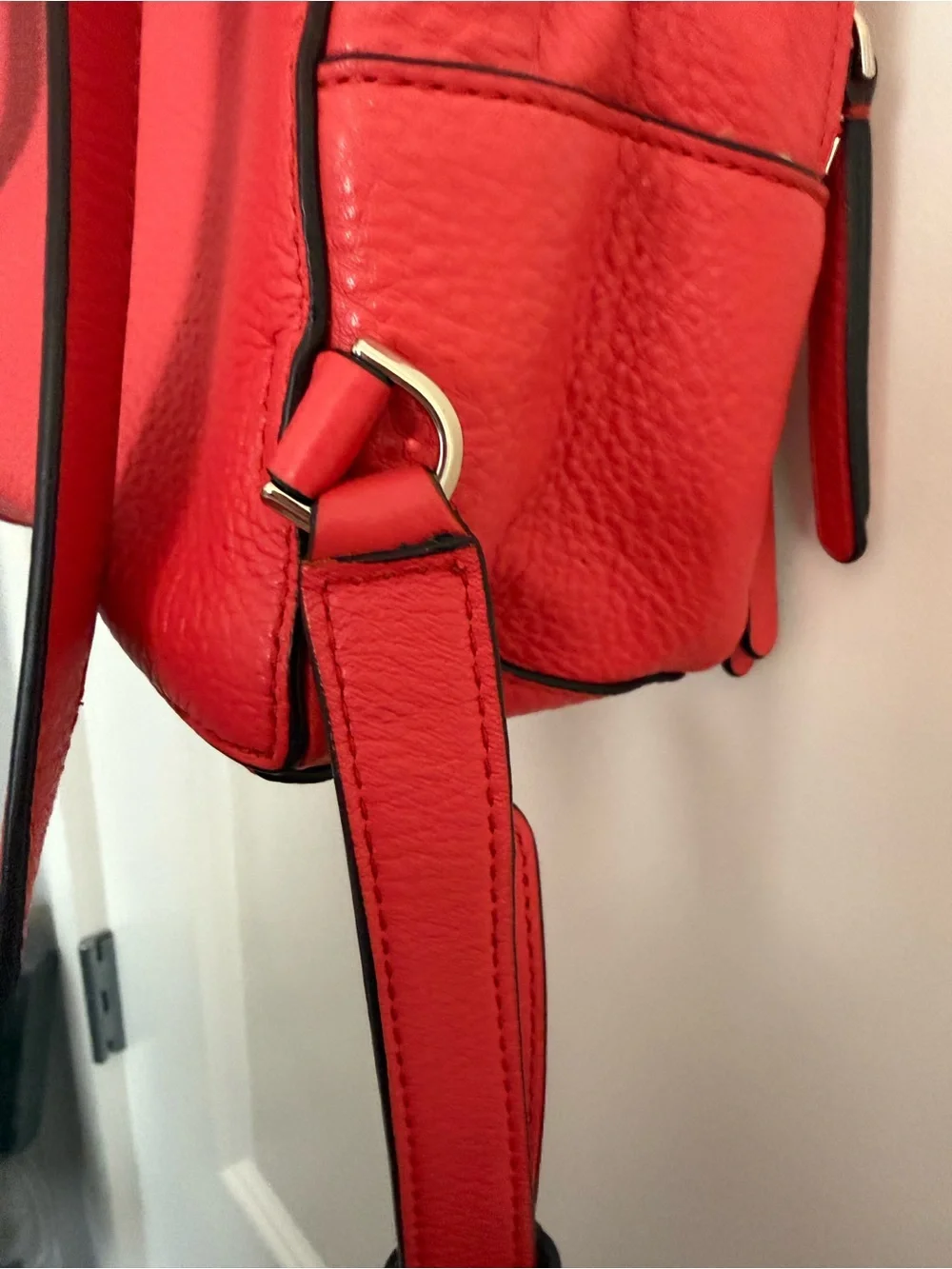 Kate Spade Carter Street Mini Caden Backpack Pebbled Leather Picnic Red